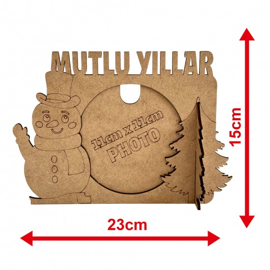 Çerçeve 3 Yılbaşı Ahşap Boyama Seti