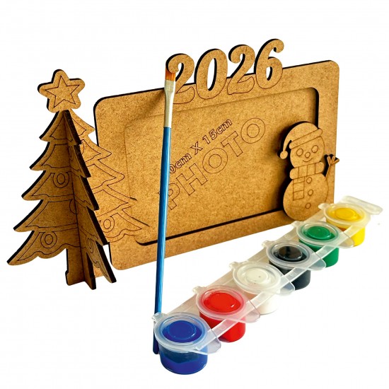 Çerçeve Yılbaşı Ahşap Boyama Seti 1 Çerçeve Yılbaşı Ahşap Boyama Seti 1
