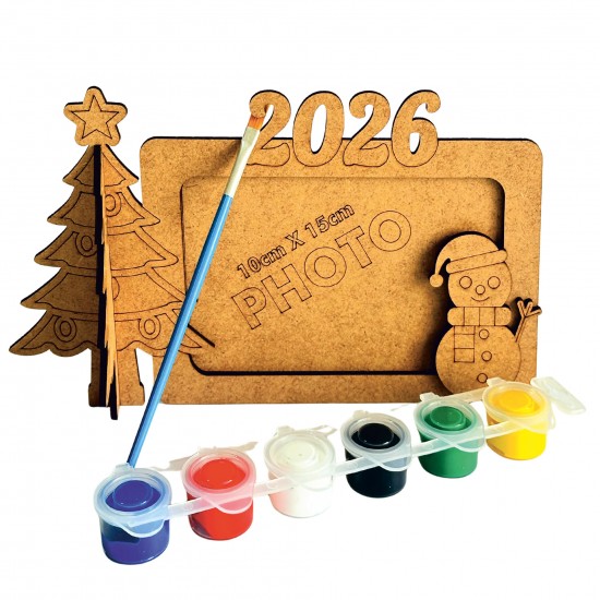 Çerçeve Yılbaşı Ahşap Boyama Seti 1 Çerçeve Yılbaşı Ahşap Boyama Seti 1