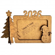 Çerçeve Yılbaşı Ahşap Boyama