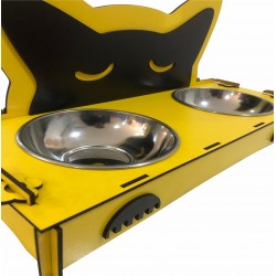 2'li Ahşap Çelik Taslı Mamalık Sarı