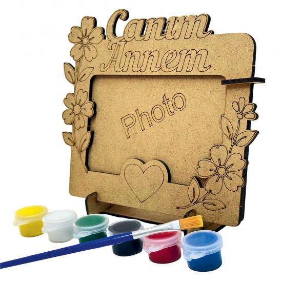 Ahşap Boyama Seti Anneler Günü Çerçeve Model2