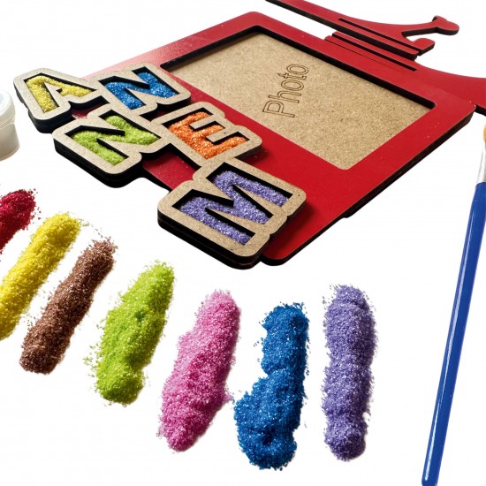 Anneler Günü Okul Etkinliği Kum Boyama Fotoğraf Çerçevesi Seti