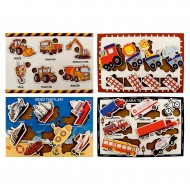 Ahşap Bul Tak Eğitim Puzzle 4 Taşıtlar Set  Ahşap Bul Tak Eğitim Puzzle 4 Taşıtlar Set